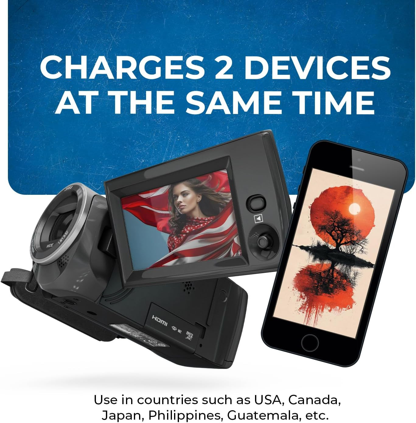 USA, Canada Adapter Plug, Europe, UK, China to US American Adaptor – Grounded –