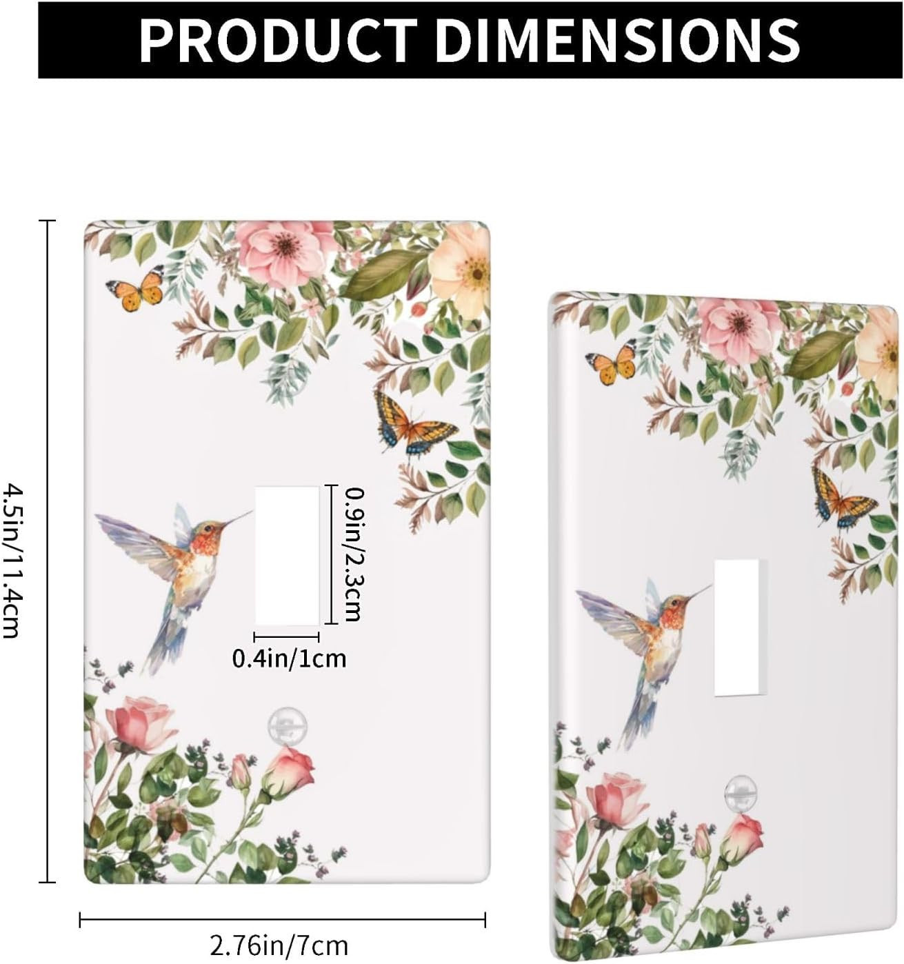 Bird Floral Green Leaves Hummingbird Single Toggle Light Switch Plates Outlet Co