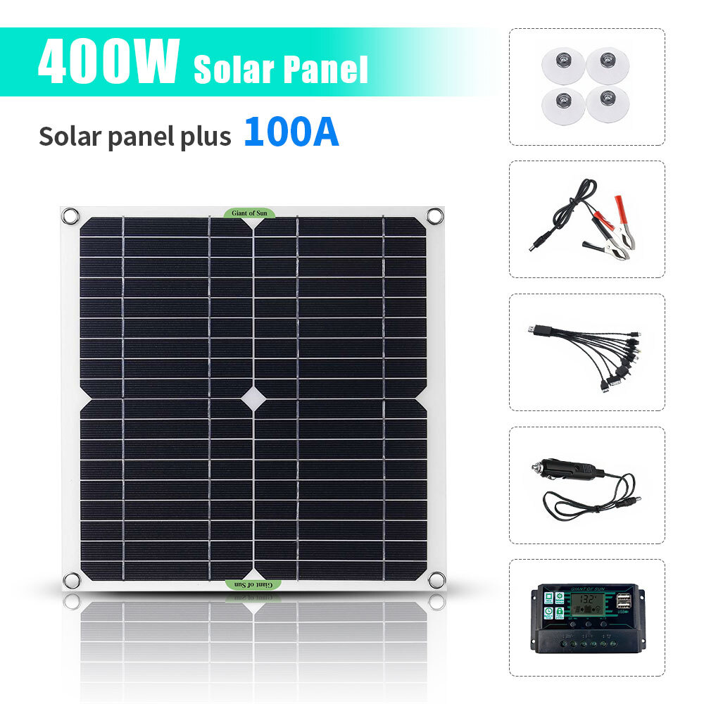 6000W Complete Generator with 400W Solar Panel Power Charger 110V Grid System US