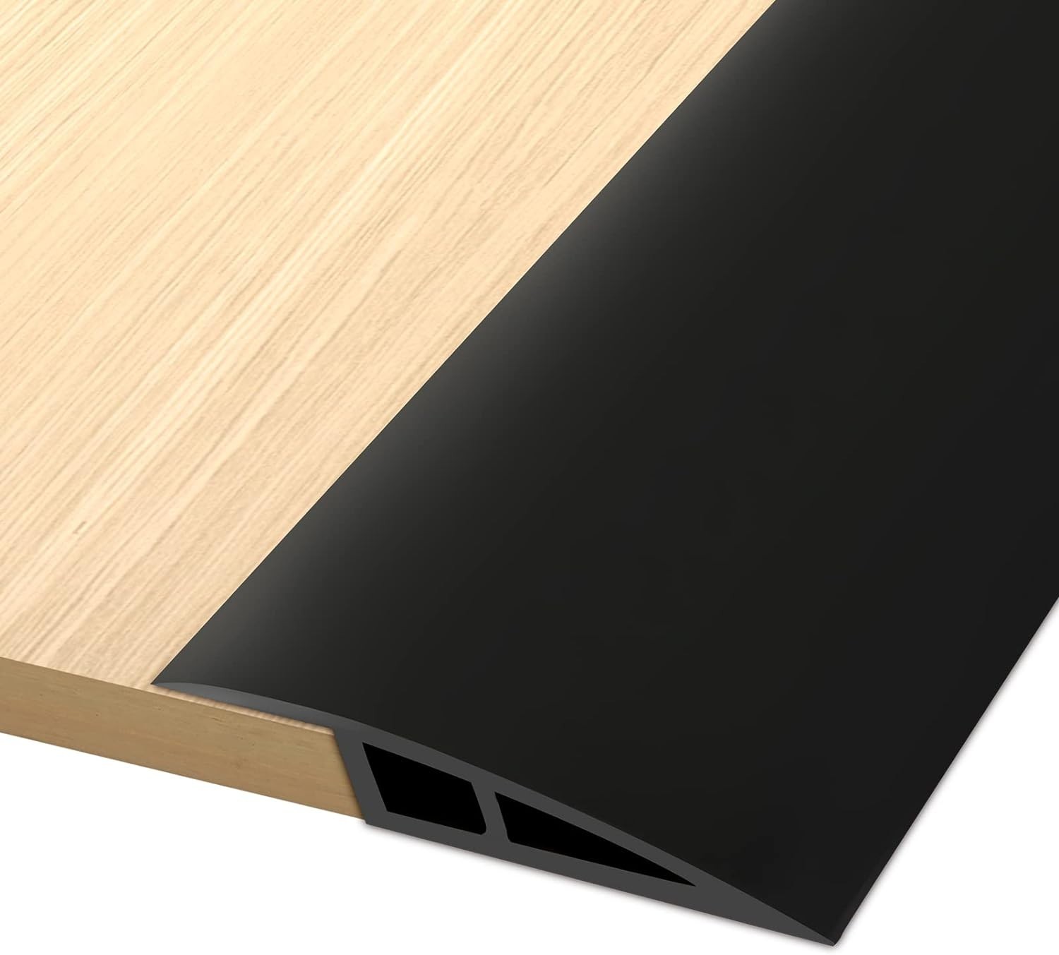 Versatile & Durable 3.3ft Black PVC Flooring Transition Strip – Easy to Install