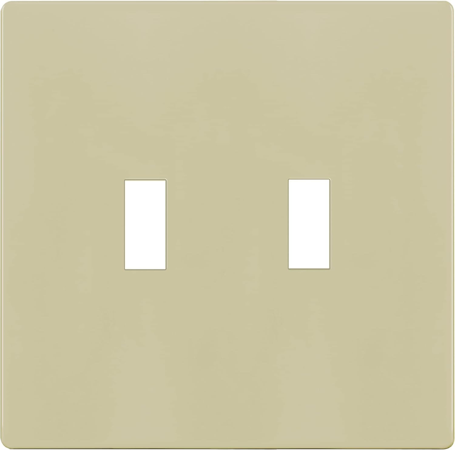 Toggle Light Switch Wall Plate, Gloss Finish, Size 2-Gang 4.50″ X 4.57″, Double