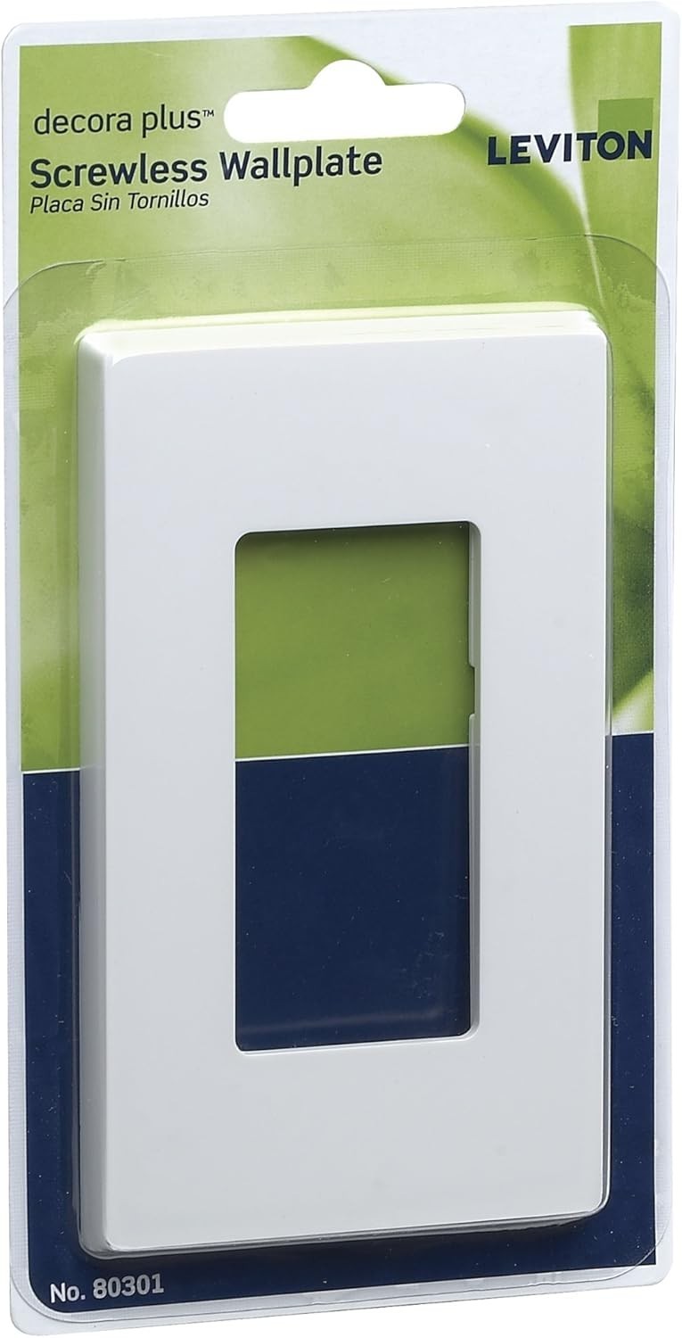1-Gang Decora Plus Screwless Wall Plate 80301-SW White