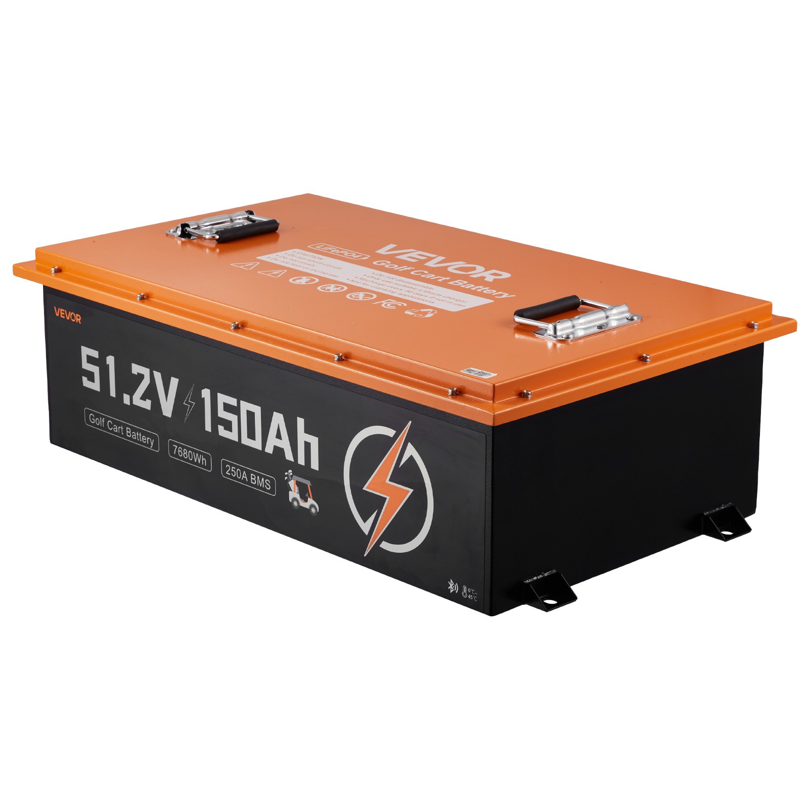 VEVOR 48V 150AH Lithium Golf Cart Battery Lifepo4 & 20A Charger Bluetooth Touch