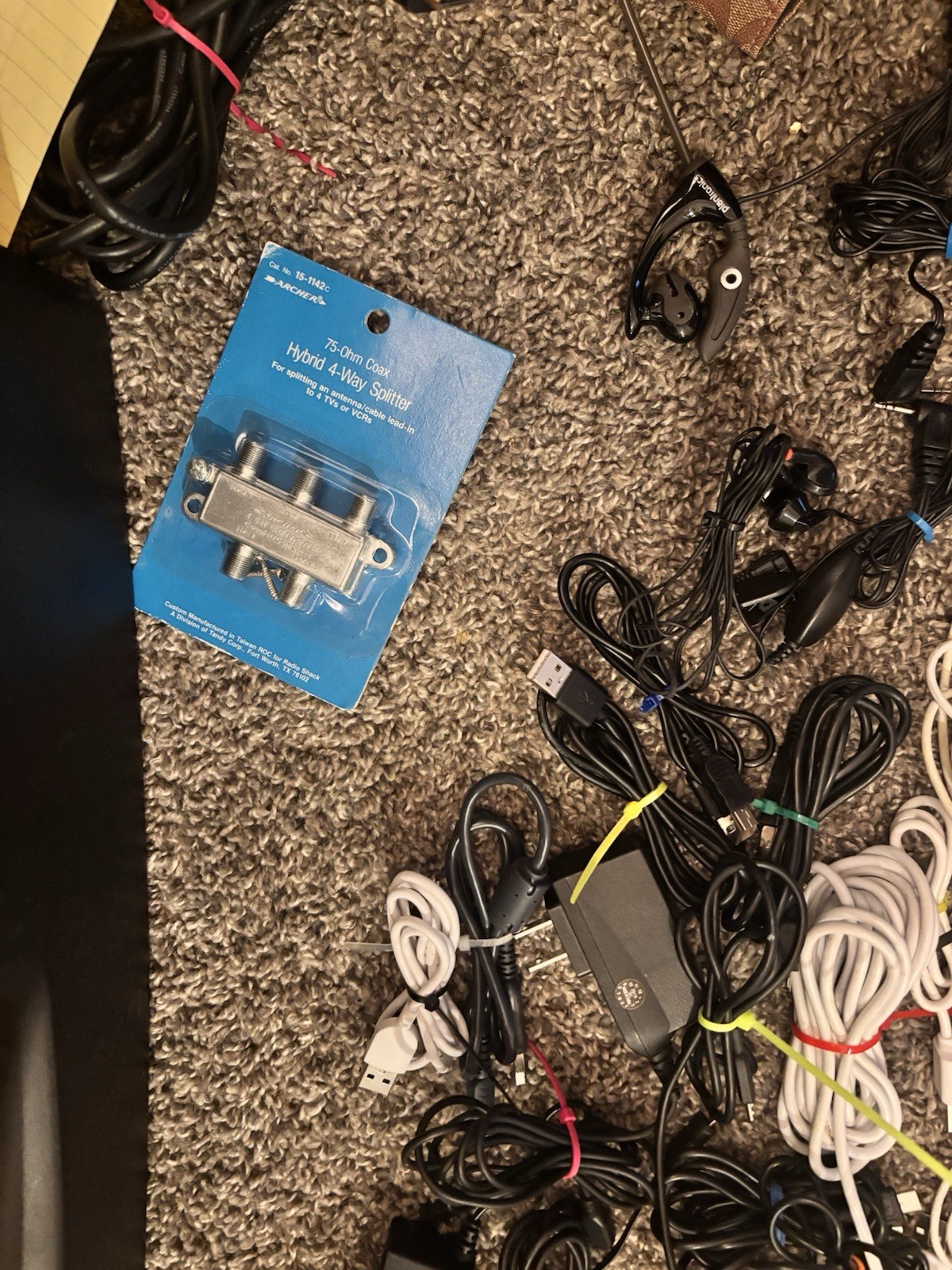 Laptop power Adapters AC Power Cords HDMI RCA Ethernet Cables Coaxial Cables LOT