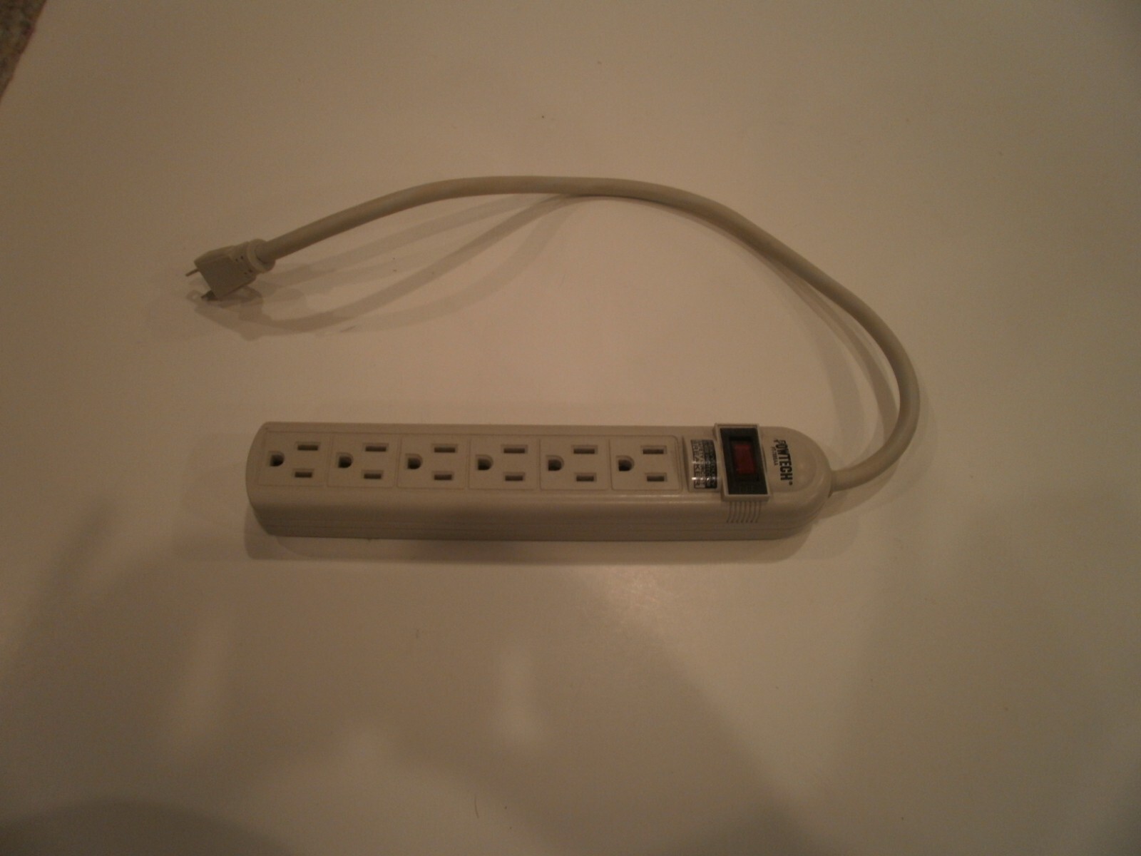 Powtech 6 Outlet Surge Protector Power Strip UL Listed Heavy Duty 2-Ft Cord