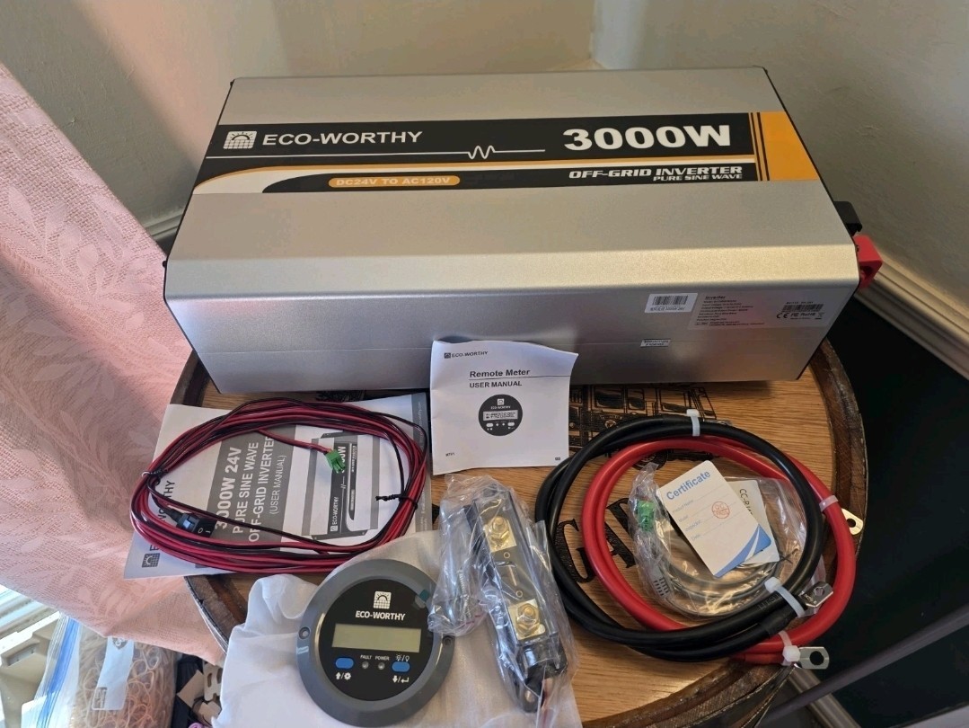 ECO-WORTHY 3000W Pure Sine Wave Solar Power Inverter 24V DC to 120V AC Conver…
