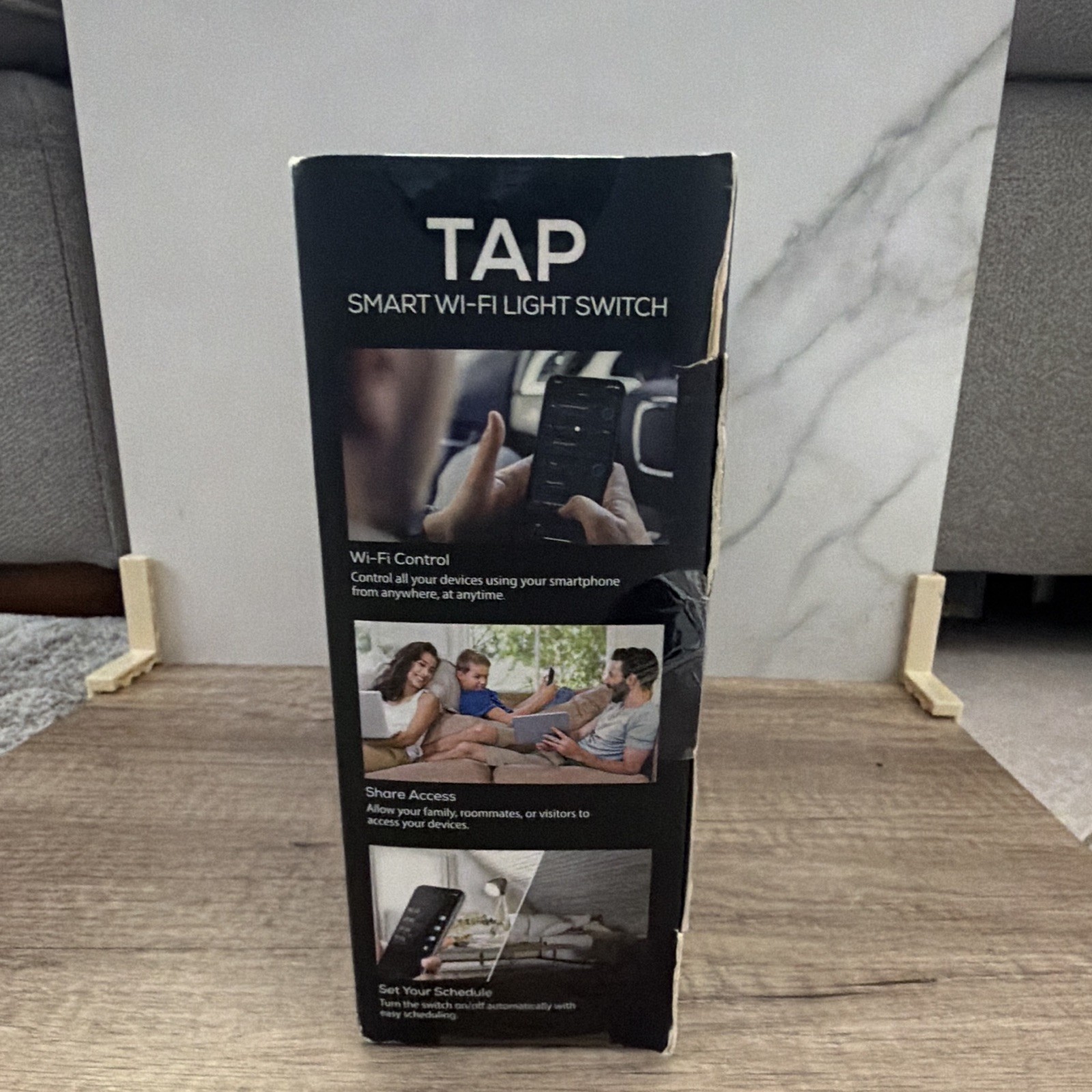 Geeni TAP Smart Wi‑Fi Light Switch 4-Pack White, App & Voice Control