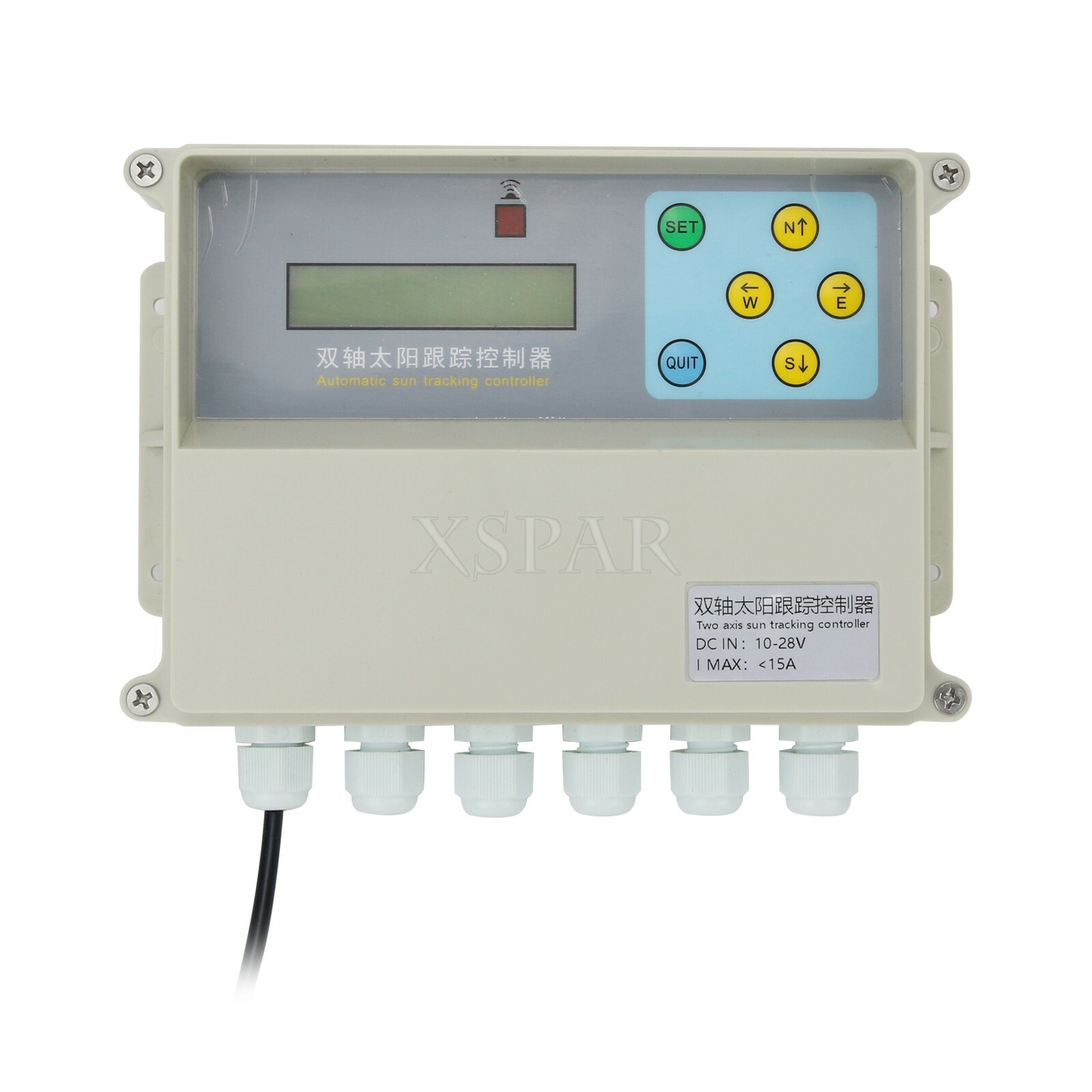 Solar Tracker Controller Automatic Solar Tracking w/ Remote Wind Speed Sensor
