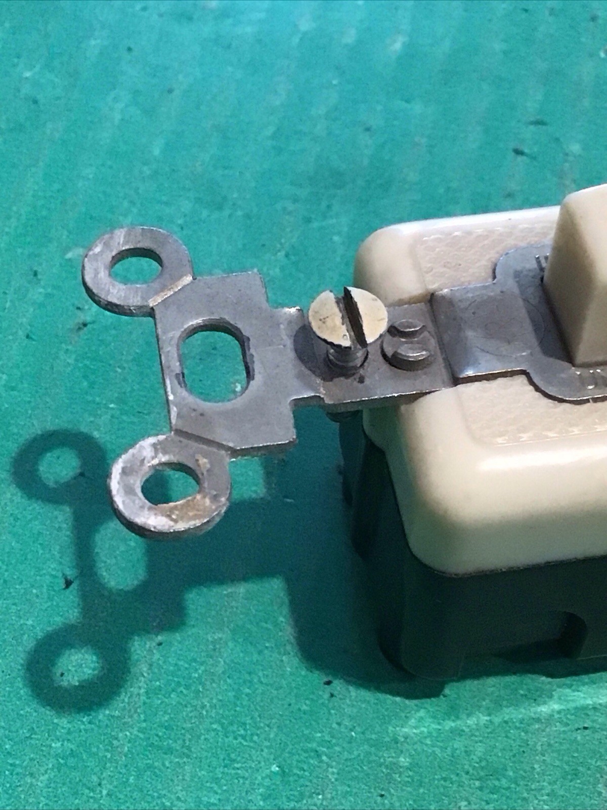 Vintage A-H&H Push Button Ivory Light Switch 15A Bakelite Antique 3-way