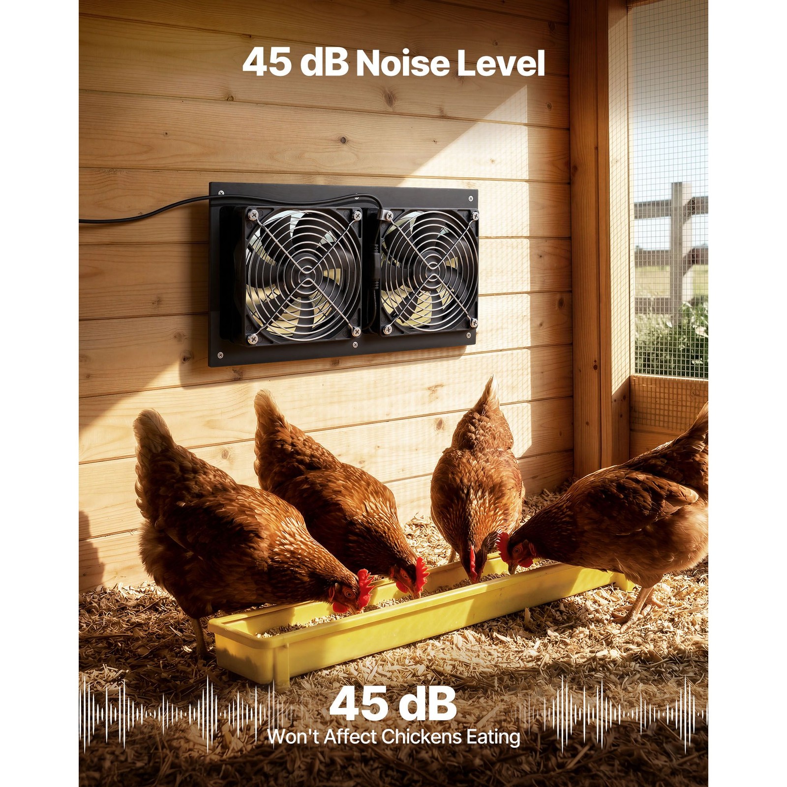 Solar-Powered Dual Fan: 15W Panel, 2668 RPM, 45 dB, for Grow Tents