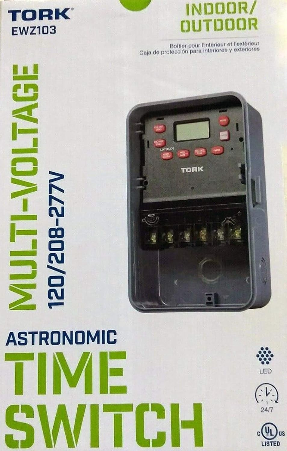Nsi Ewz103 Astronomic 7 Day Digital Time Switch Dpst 120-277V Ip54