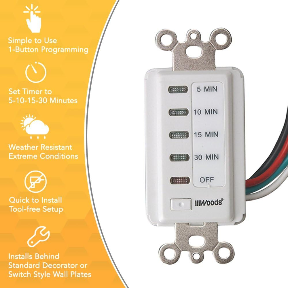 Southwire In-Wall 30-Minute Decora Digital Countdown Timer – Automatic