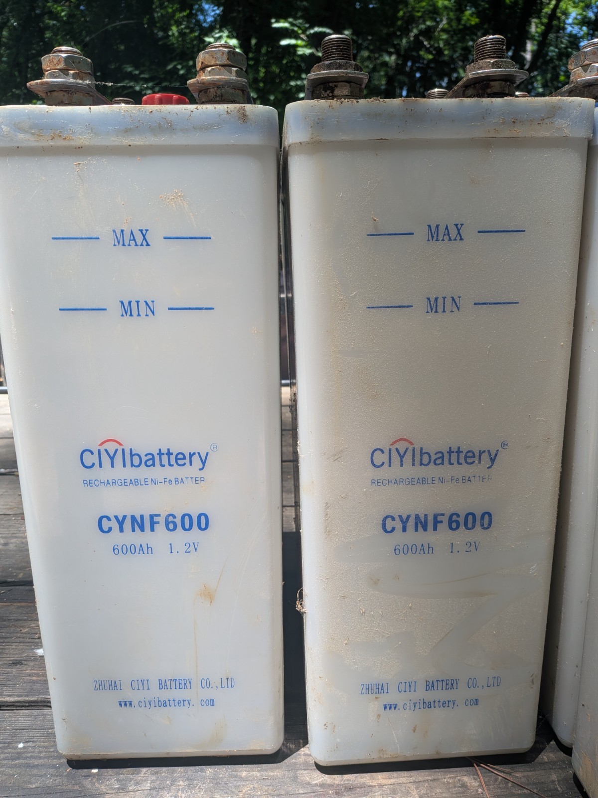 20 Nickel Iron NiFe Cells CIYI CYNF600 600Ah 1.2V 12V/24V Battery Bank