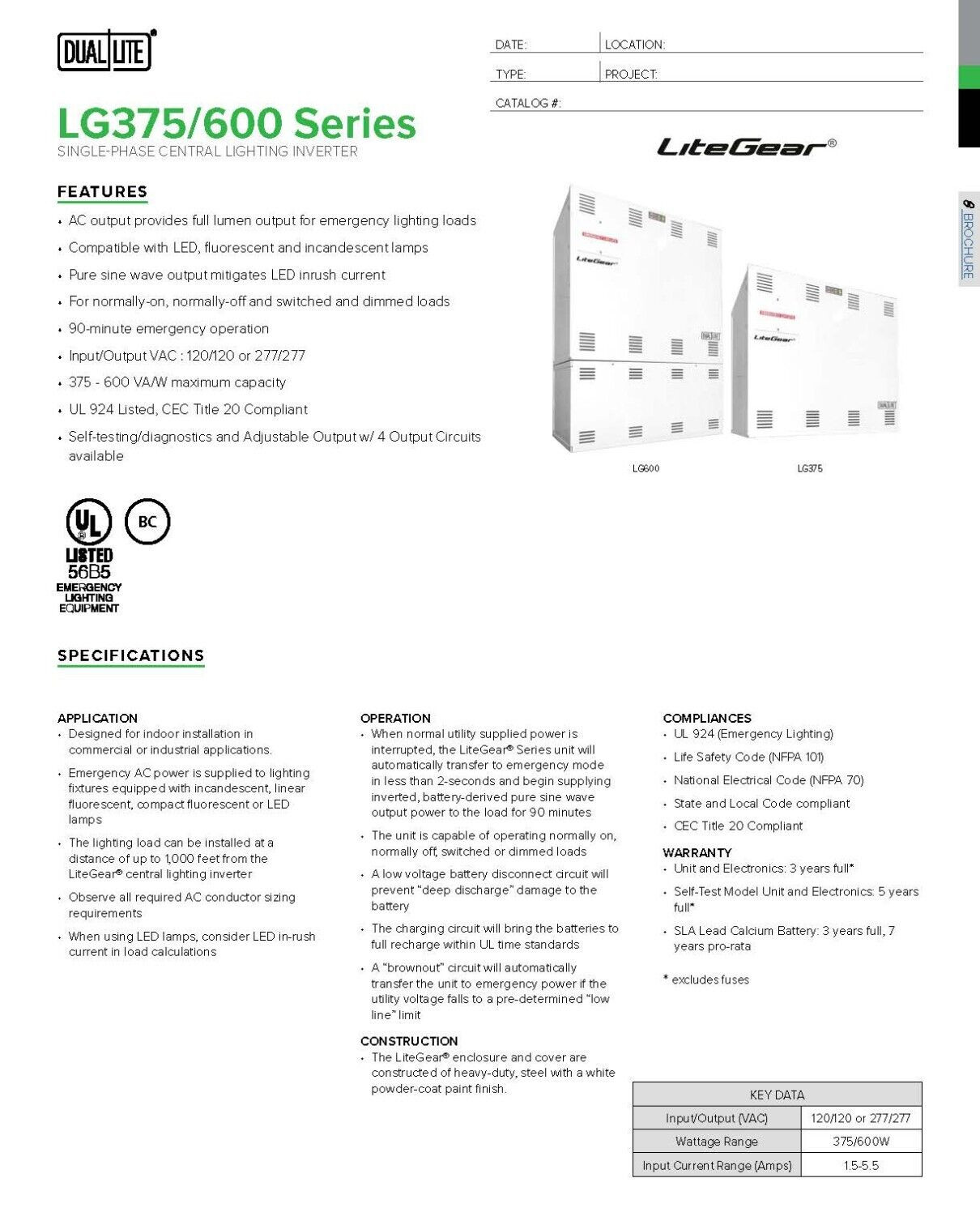 DUALLITE LiteGear 375 Watt Surface Mount Inverter – LG375S