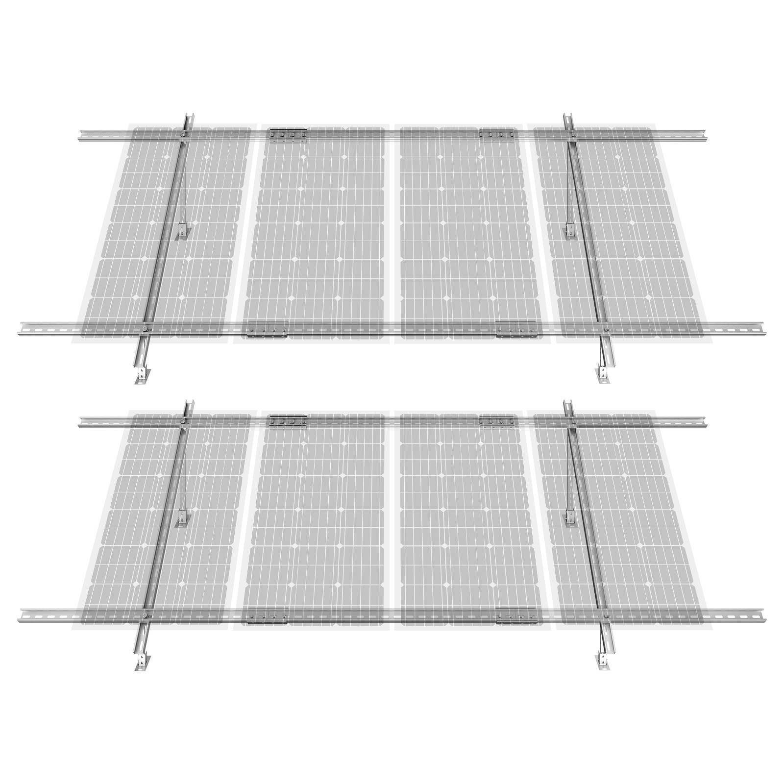 Uimoso Adjustable Solar Panel Mounting Brackets, 2 Sets, 30°-60° Angle