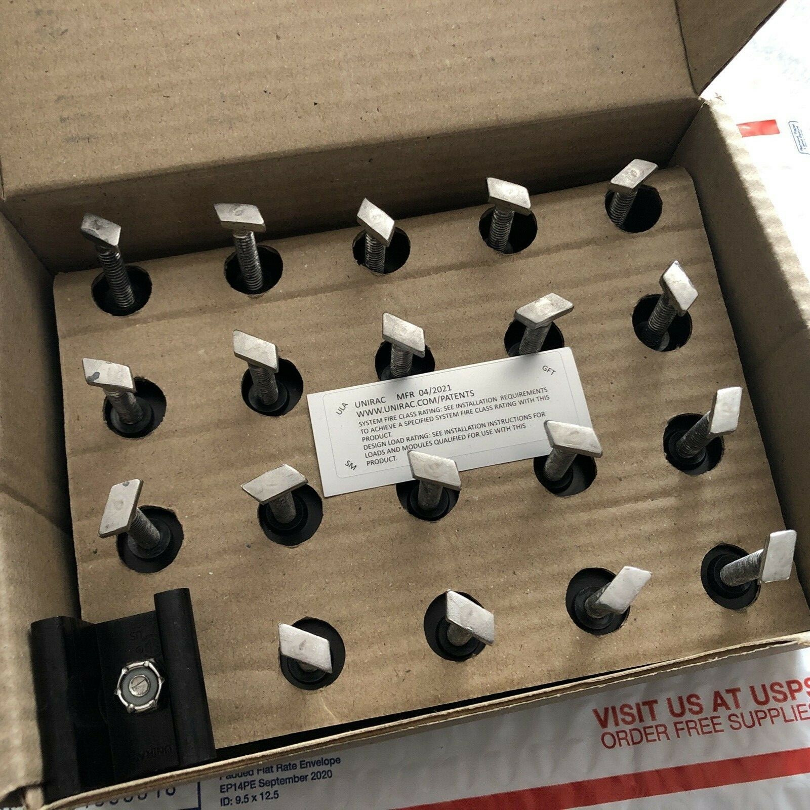 (20) Unirac 302030D Pro Series Solar Mid Clamp Dark , Free Shipping!!!
