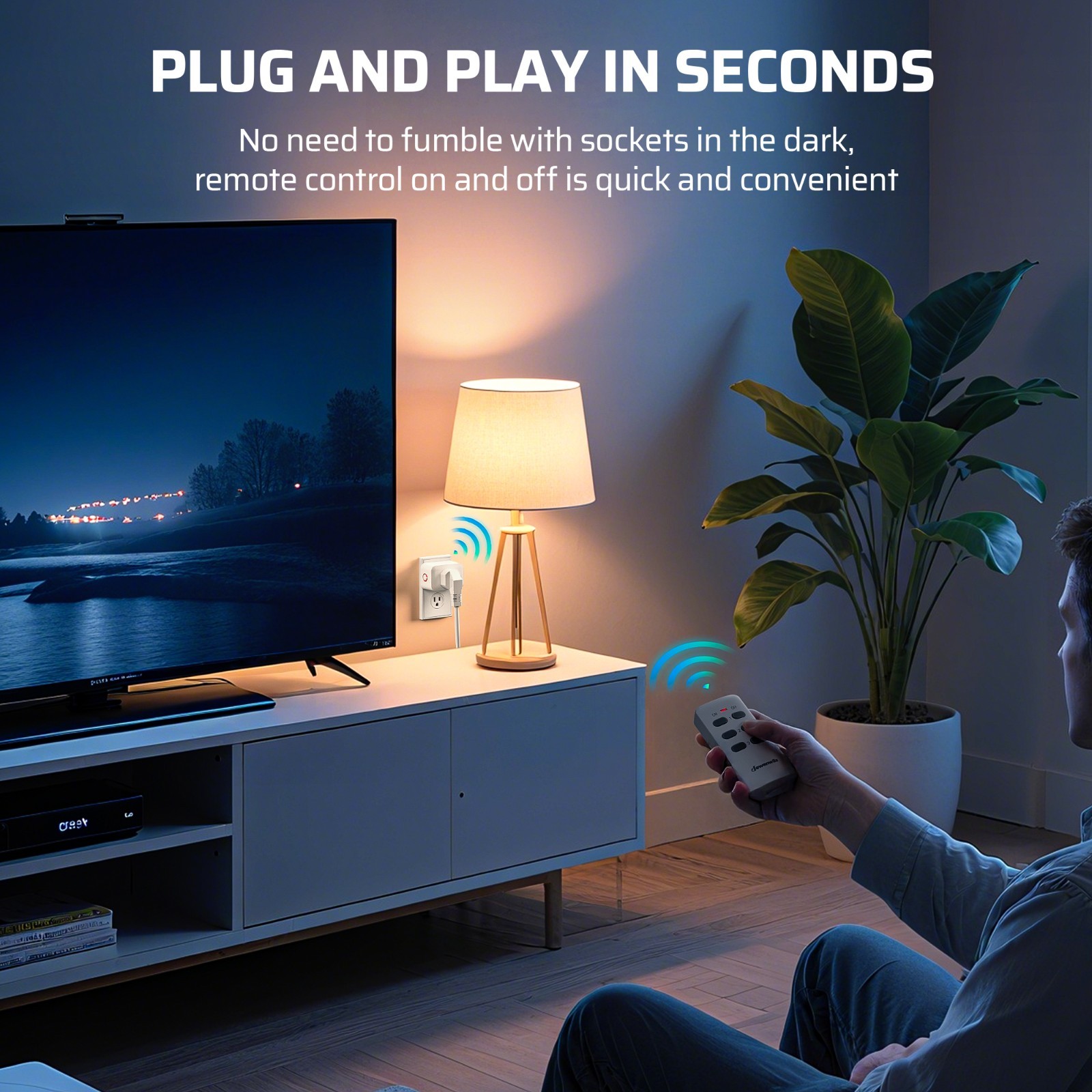 DEWENWILS Remote Control Outlet Electrical Outlet Switch, Wireless Remote Light