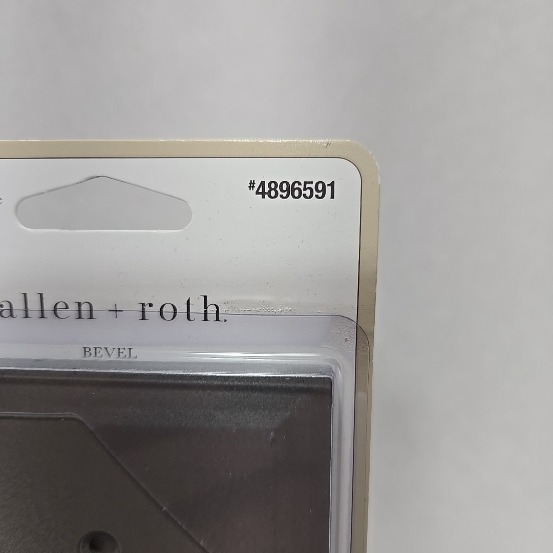 ALLEN ROTH BEVEL Single Switch Toggle Wallplate Cover Brushed Nickel Made in USA