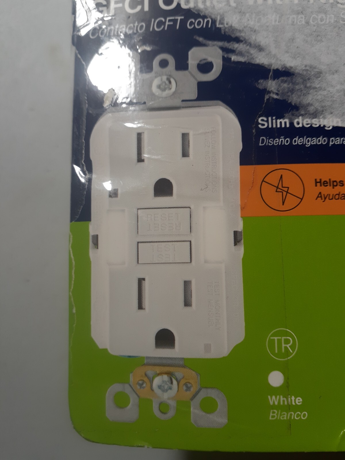 Leviton GFNL1-W Type B Plug Outlet, 2 Outlets – White
