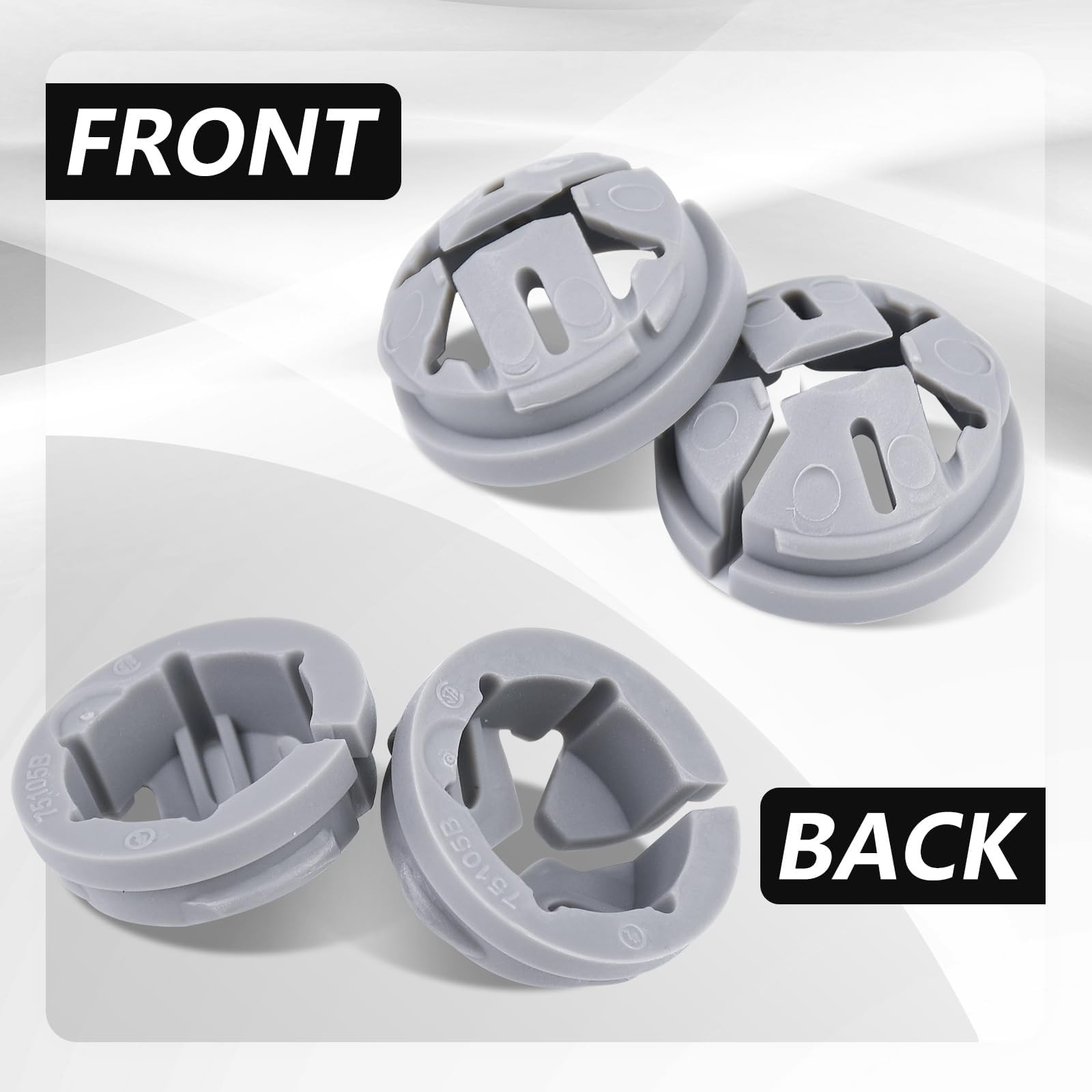 30pcs 3/8 Inch Non Metallic Button Push-in Cable Connector, Connector Gray