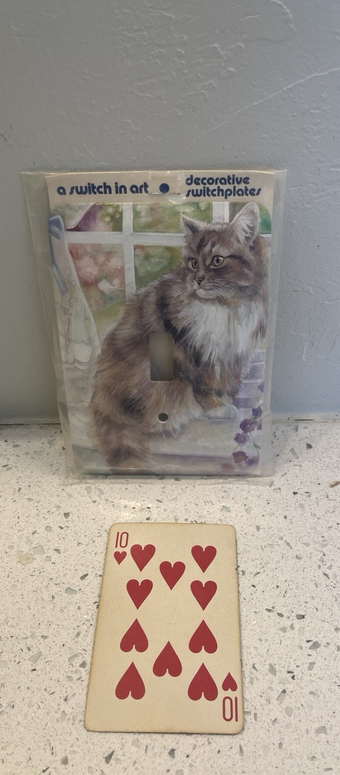 A Switch in Art – Metal Cat Kitten Single Double Light Switch Cover READ CHOOSE