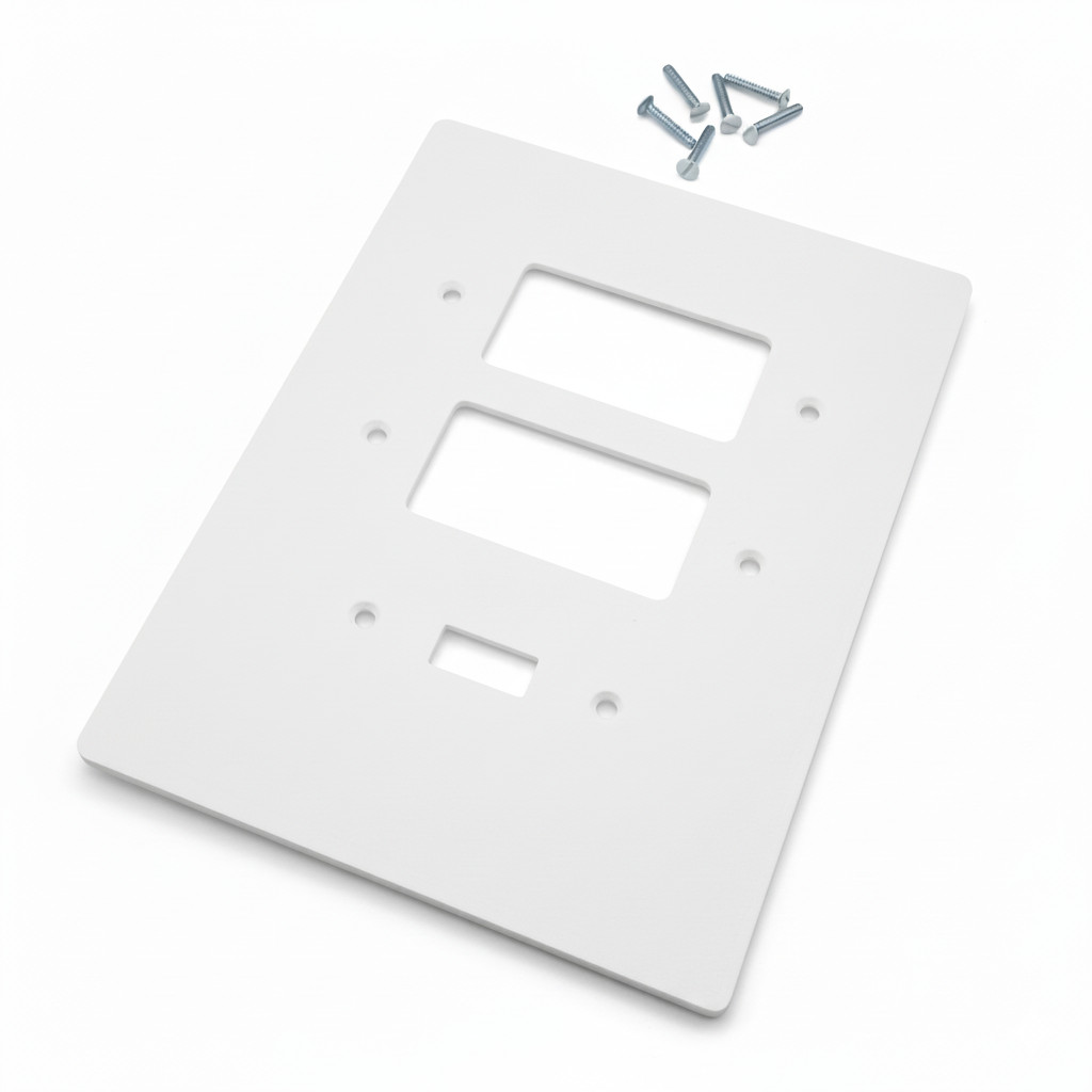Oversize Combination Wall Plate Toggle Switch + GFCI Cover 6×8 in. Jumbo 3-Gang