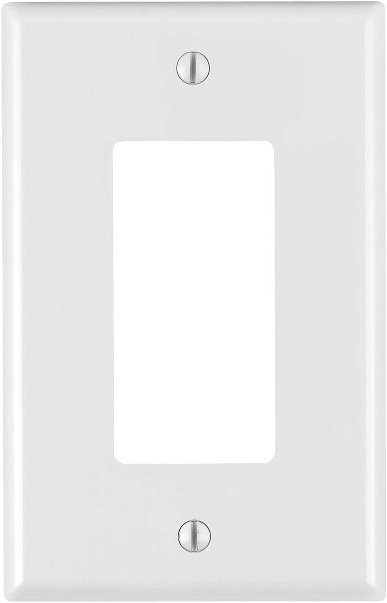 Midway 10-Pack White Wallplates – Impact-Resistant and Dust-Free Design