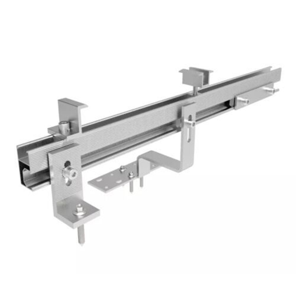 Solar Panel Mounting Rail 20cm Aluminum Alloy 8PCS for PV System Installation