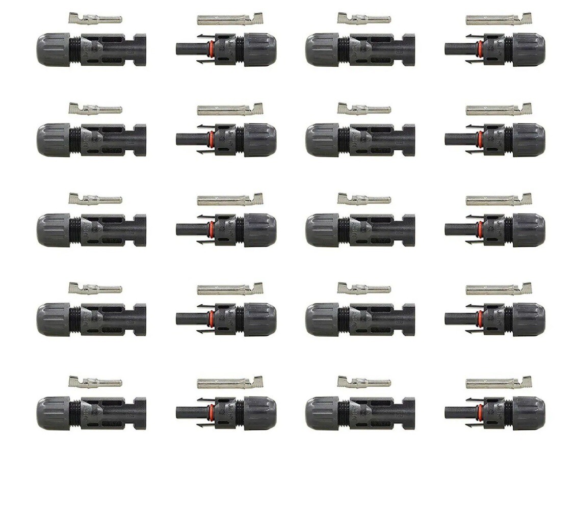 10 PairsMale Female Wire PV Solar Panel Cable Connector Set Waterproof