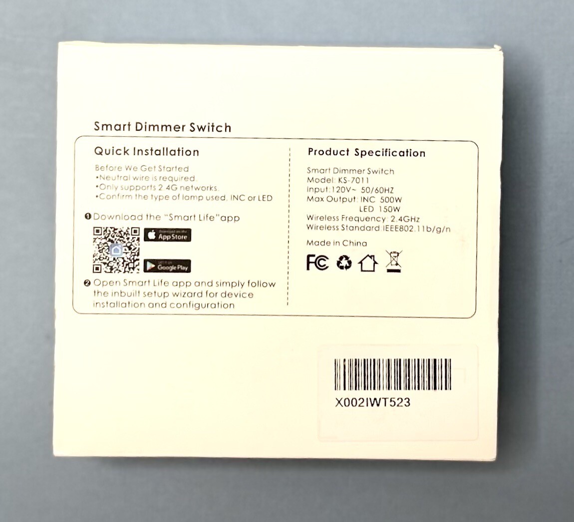 MICMI Smart Home WiFI Dimmer Light Switch – 6 Boxes -12 Total Alexa, Google Home