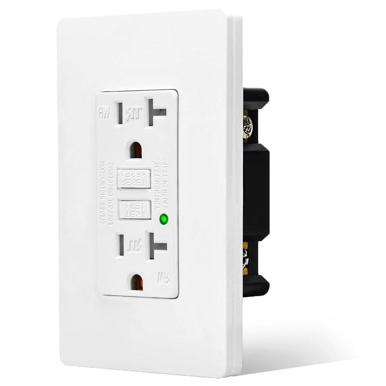 1 x Greencycle 20A Self Testing GFCI Outlet Hospital Grade,Residential Grade,ETL