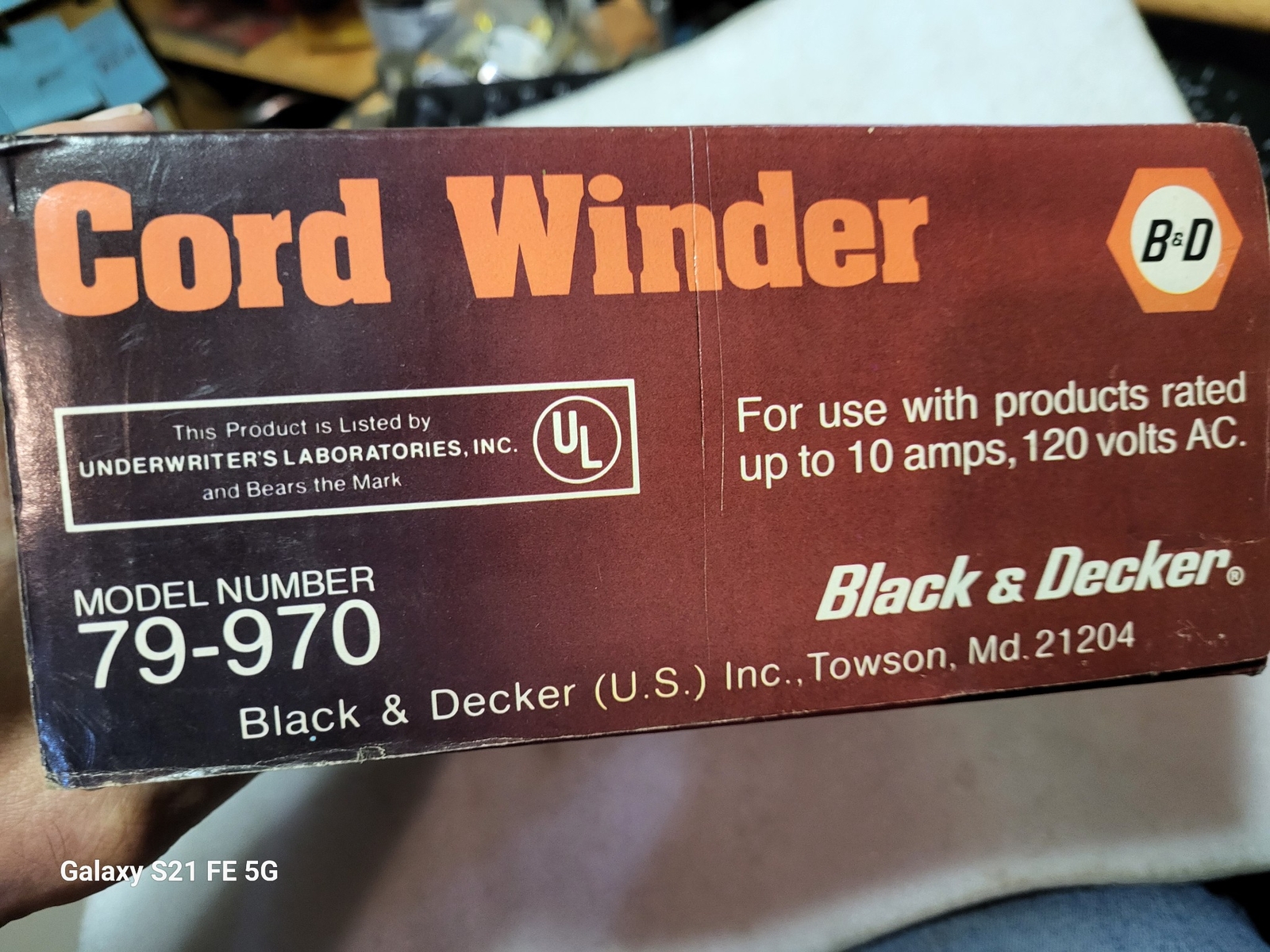 NOS Black & Decker 25″ Cord Winder Reel Sealed Box 79-970