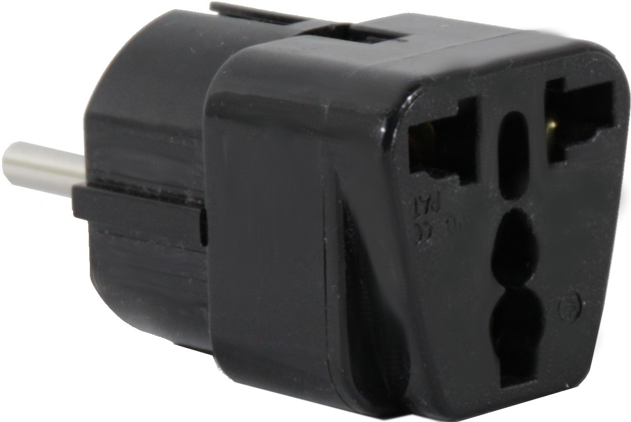 US to GREECE Travel Adapter Plug Dual USA/Universal EUROPE Type E (C/F) Pack 1