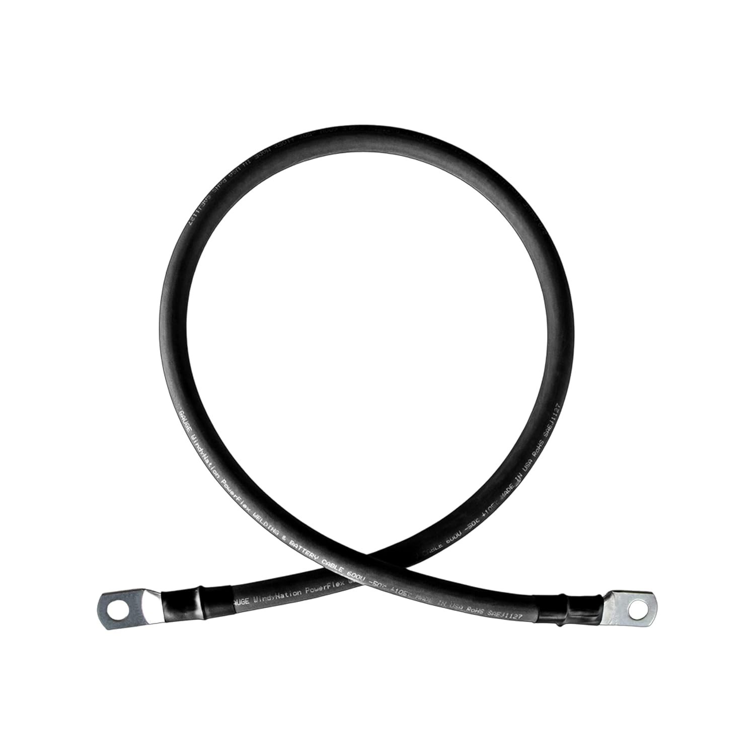 2/0 AWG Gauge Battery Inverter Cables for Solar RV Car,7 feet 3/8″ Cable Lugs