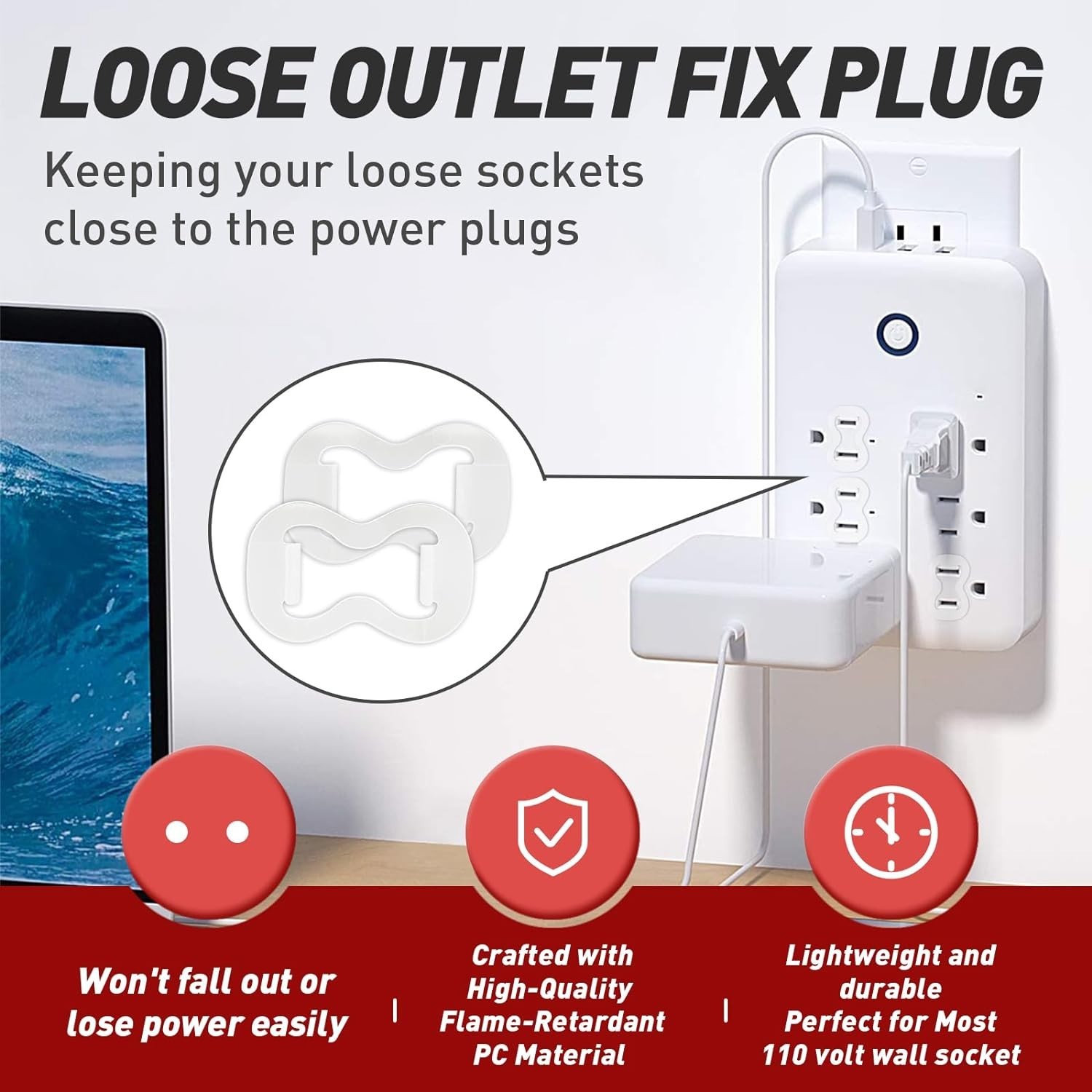 Universal Compatibility Loose Outlet Fix Plug – 30-Pack for Safe Electrical Use
