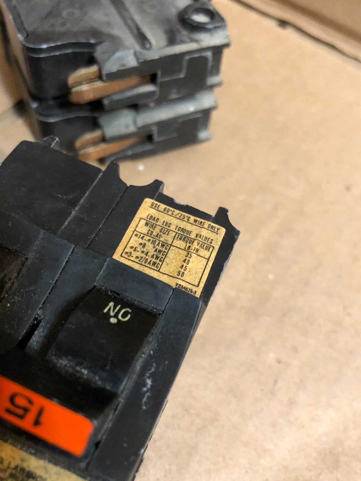 Mixed Lot of 9 15 Amps 120/240V 1 & 2 Pole Circuit Breakers