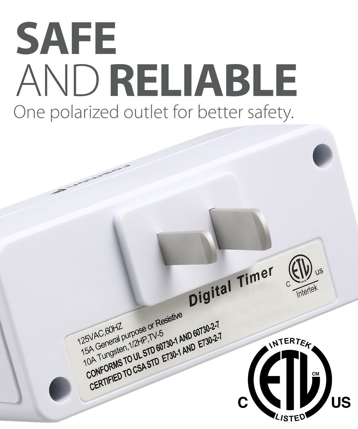 4xDigital Clock Timer Single Outlet Plug In Switch Electric 24Hour Programmable