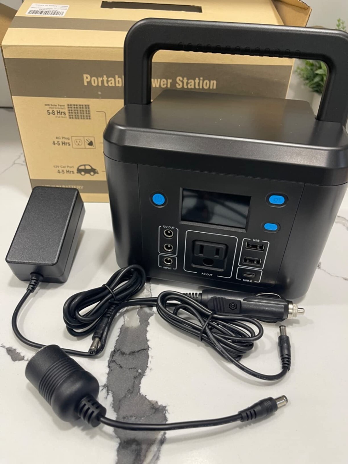 Open Box Portable Power Station 350W, 260Wh/70,000mAh Backup Lithium Battery