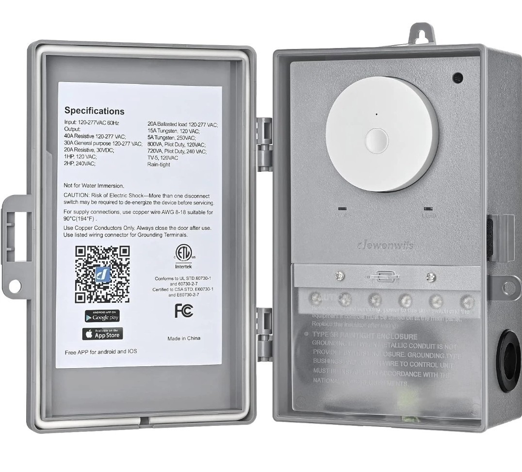 DEWENWILS Smart WiFi Pool Pump Timer, Outdoor Heavy Duty Wireless Controller