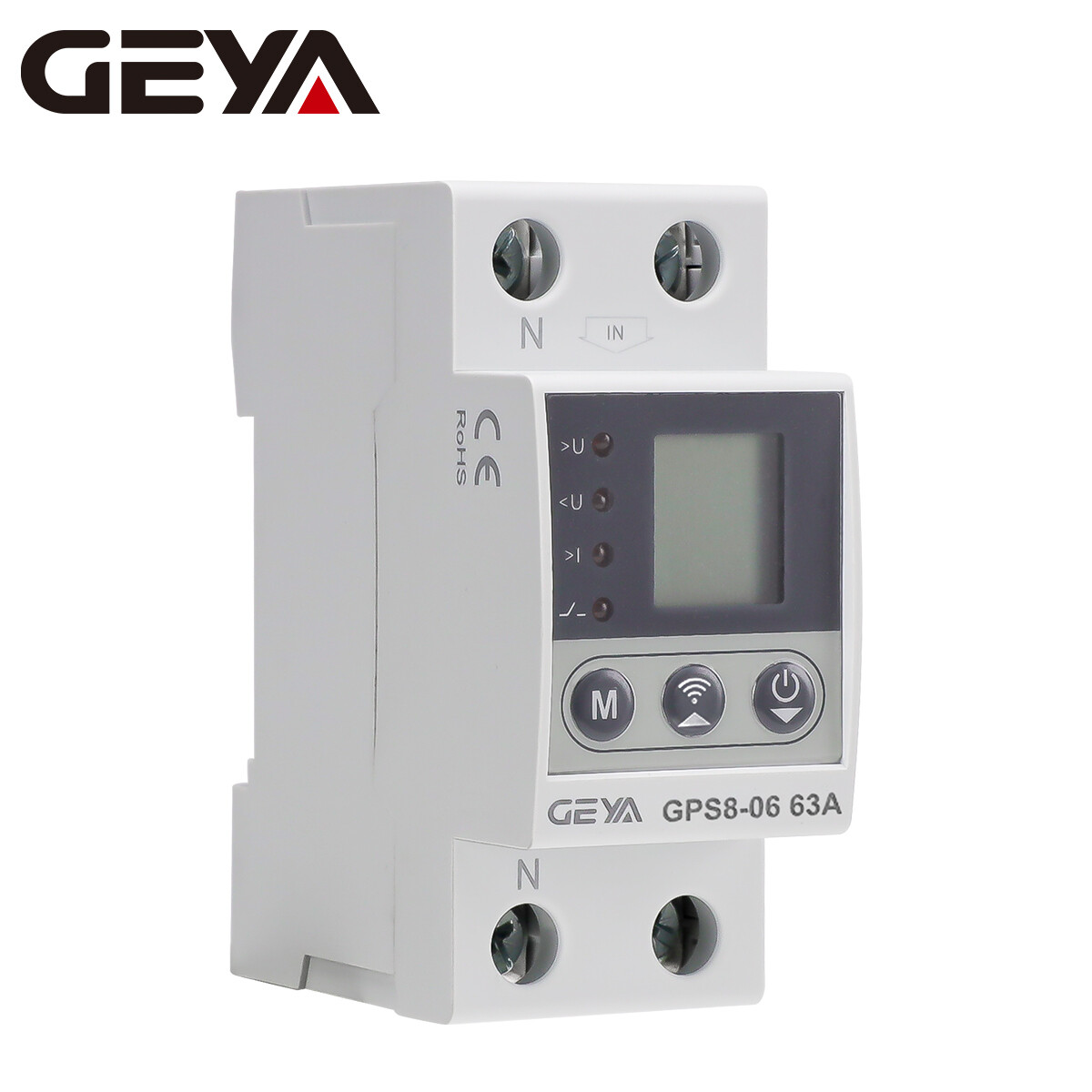 GEYA WIFI Control Over Current Protect Over&Under voltage Protector 32-80A 220V