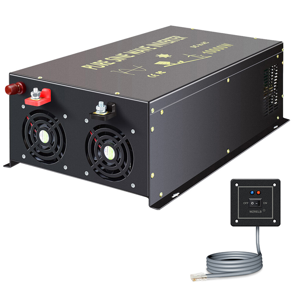 10000W Pure Sine Wave Inverter 48V to 110V 120V Solar Power System Home Garden