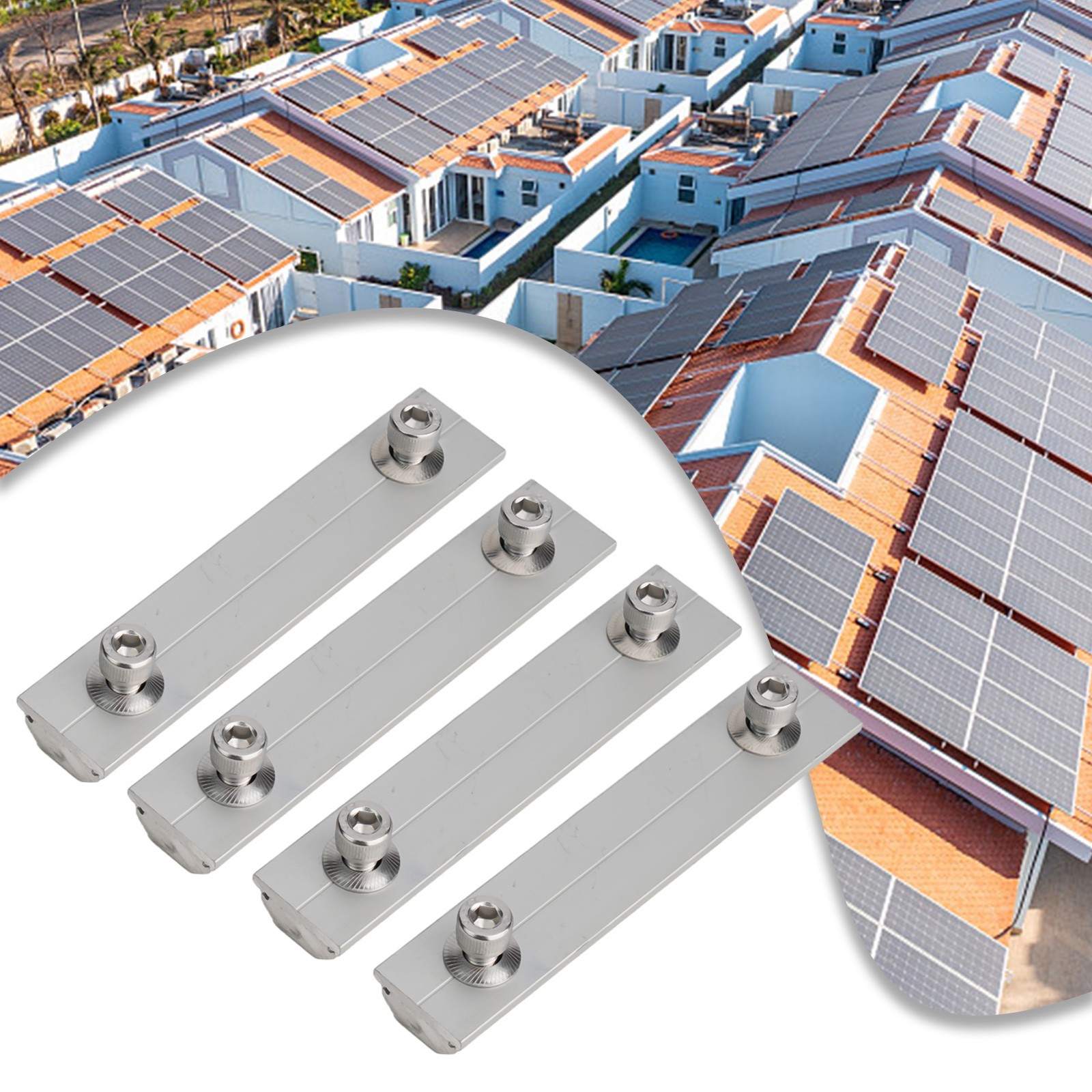 Solar Rails Connectors 1/4/8Pcs Aluminium Alloy Connection Block