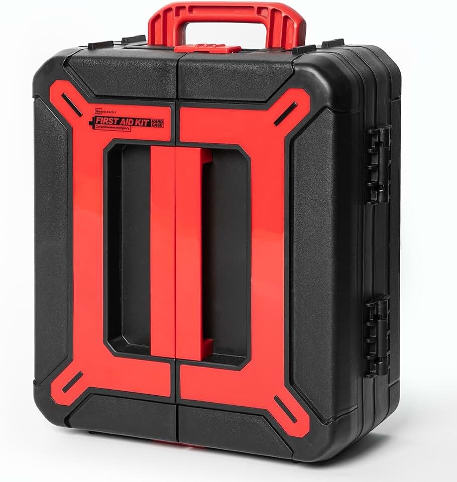 Hard Case First Aid Kit 408 Pcs – Wall Mountable Trauma Kit for Car, Home