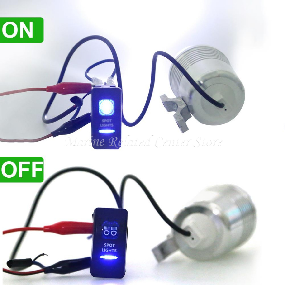 12V Rocker Toggle Switch Blue Red Led For ARB Carling Style LED Car Boat ATV UTV