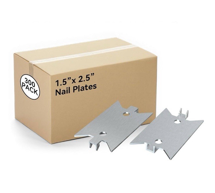 300pk AP-12061 16-Gauge Steel Safety Nail Plate 1.5×2.5″ Wood Stud Made in USA
