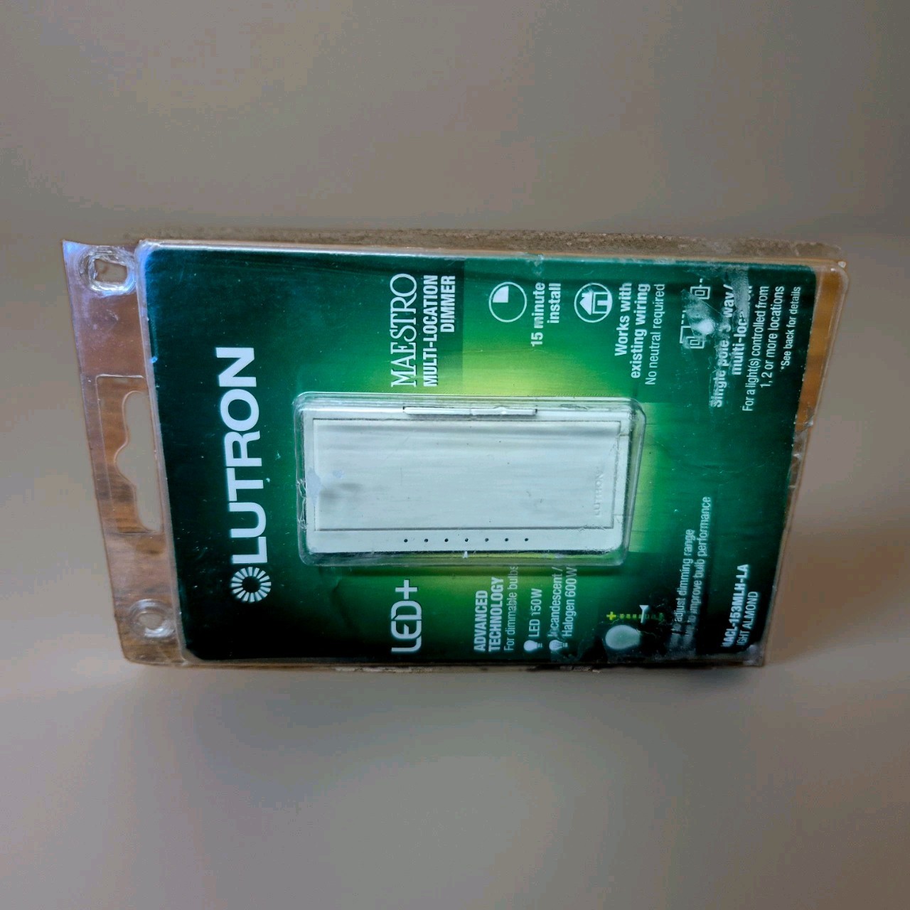 Lutron Maestro LED+ Dimmer Switch for LED Bulbs-150W/Single Pole or Multi Locati