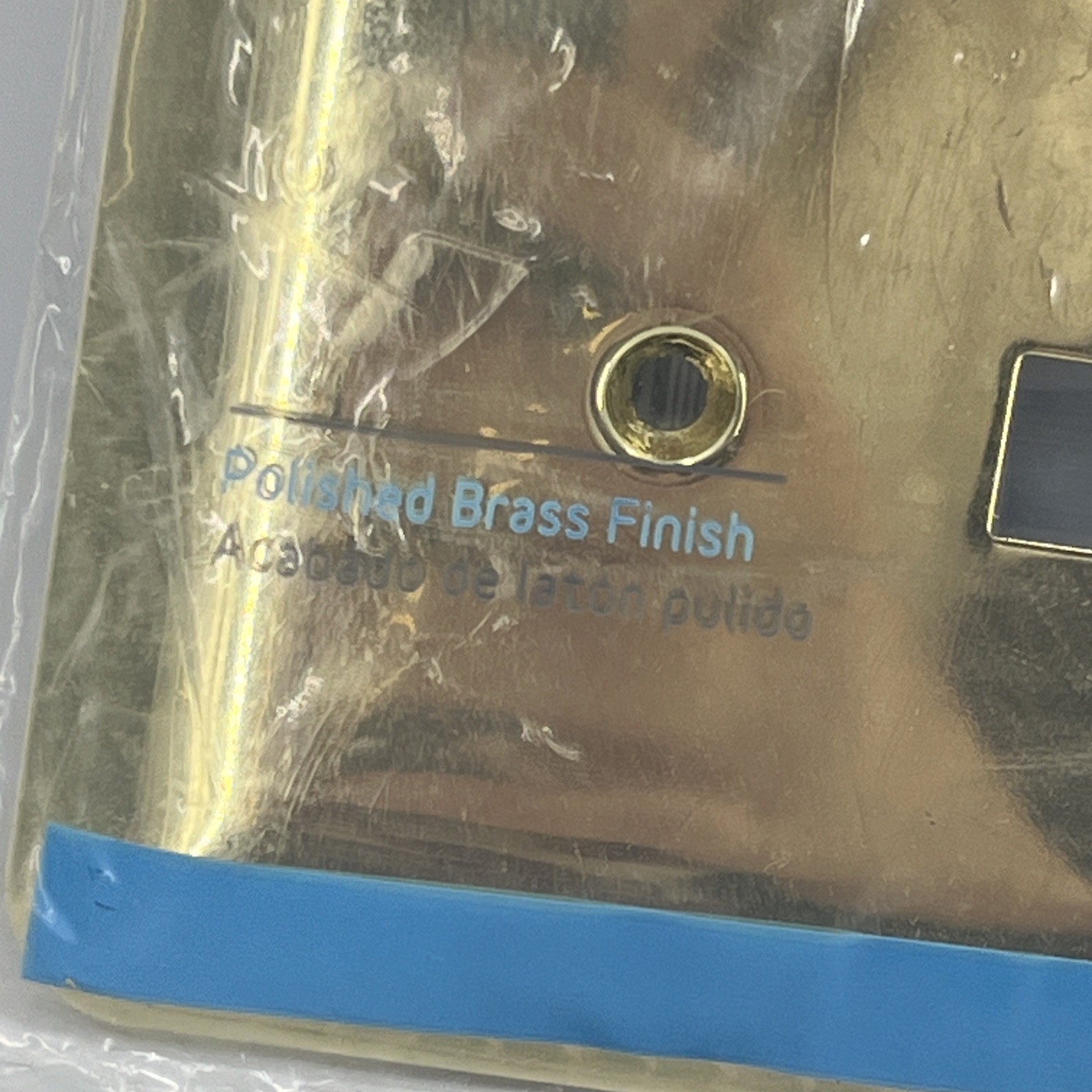 Style Selections Brass Stamped Round Double Toggle Wall Plate #0183706 {137}.