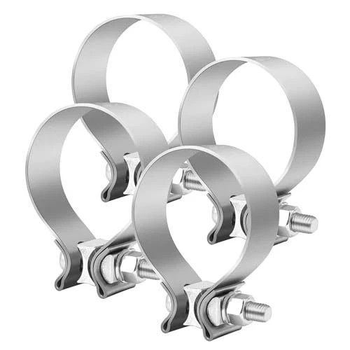 Exhaust Clamp, 3 1/2″ Narrow Band Muffler Clamp Stainless Steel for 3.5 inch