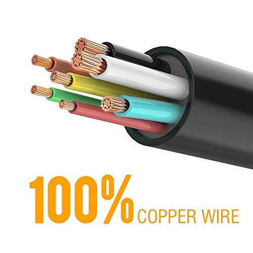 7-Way Trailer Extension Cord 3 Feet 7 Pin Connector Wiring Cable Plug 7 Prong