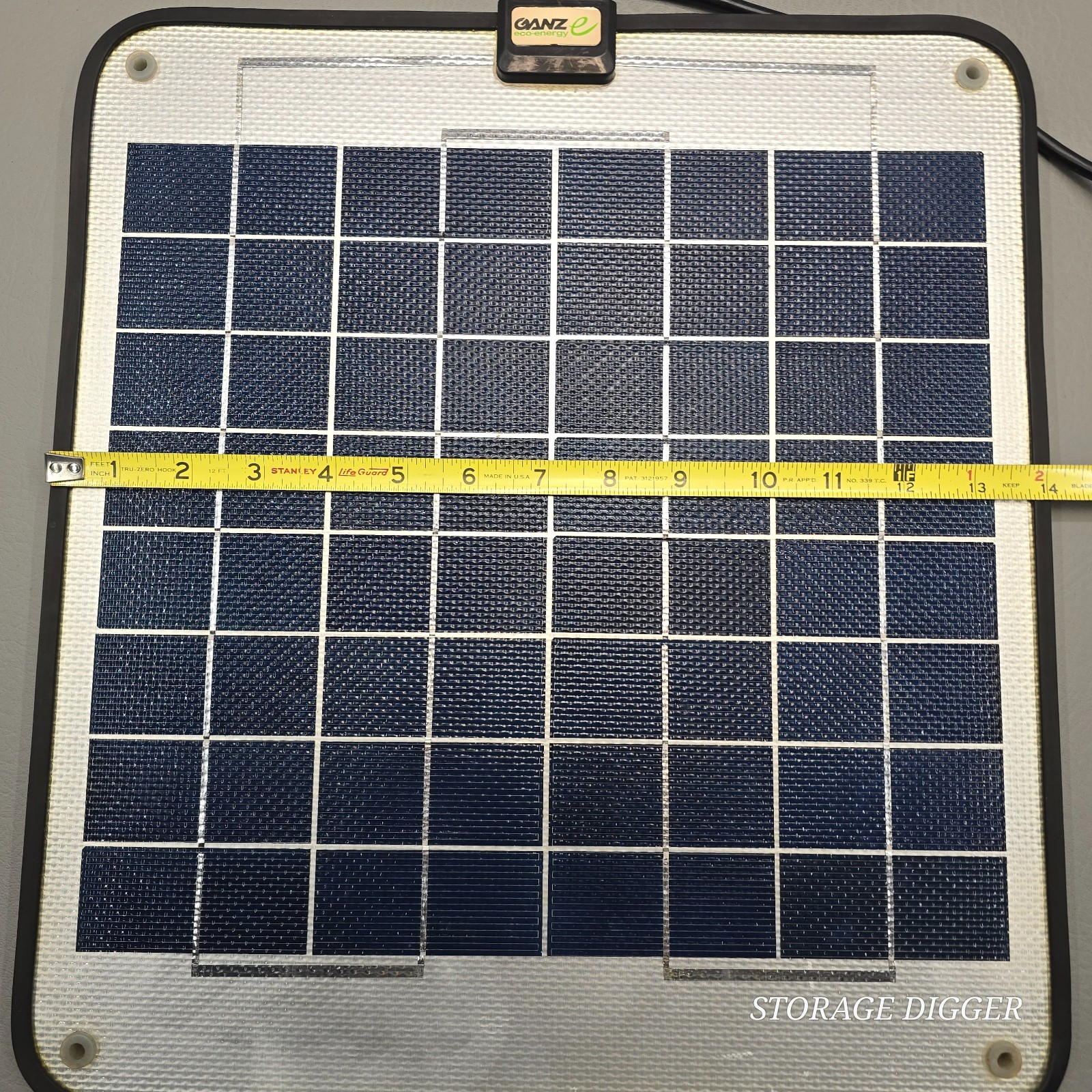 Ganz CPV-12 Eco-Energy Semi-Flexible 12 Watt Solar Panel with Wire Made in China